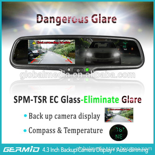 Car auto dimming rear view mirror interior 4.3 inch auto LCD with 3 years warranty and various OEM bracket for any cars